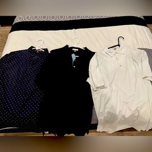 Lot of 3 Peter Millar Polos - Large